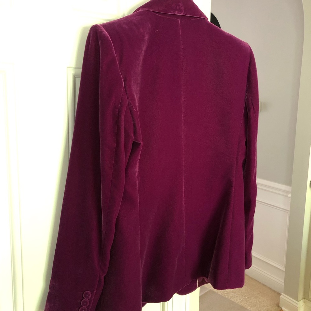 New: MNG Mango Structured Velvet Blazer. Size 6 - Picture 9 of 12